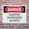 Signmission Blasting In Progress No Entry Danger Sign, Plastic, 10in W x 7in L, 2PK OS-2PACK-DS-P-710-L-1878 - alternate 5